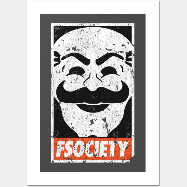 fsociety - Vintage Wall Art by JCD666